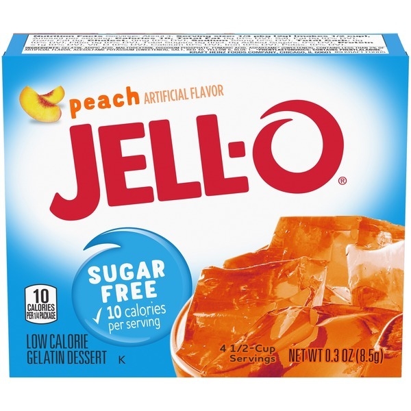 Jell-o Gelatin Sugar Free Peach 24x8gr