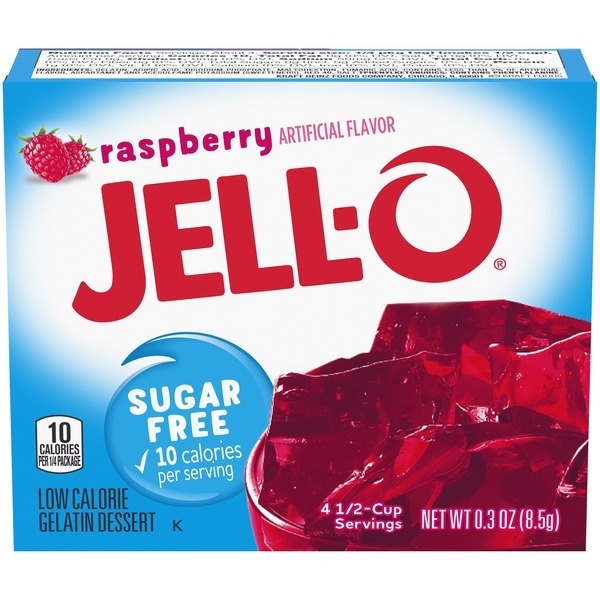 Jell-o Gelatin Sugar Free Raspberry 24x8gr