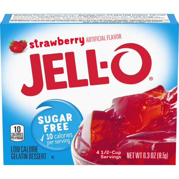 Jell-o Gelatin Sugar Free Strawberry 24x8gr