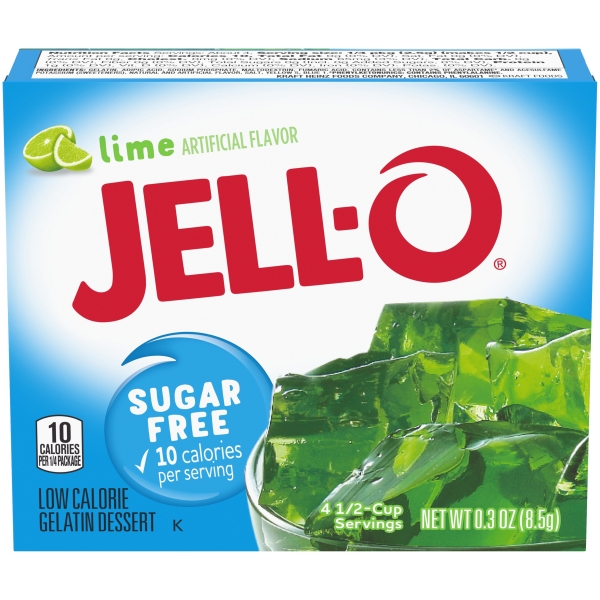 Jell-o Gelatin Sugar Free Lime 24x8gr