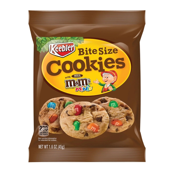 Keebler M&M's Bite Size Cookies 30x45gr