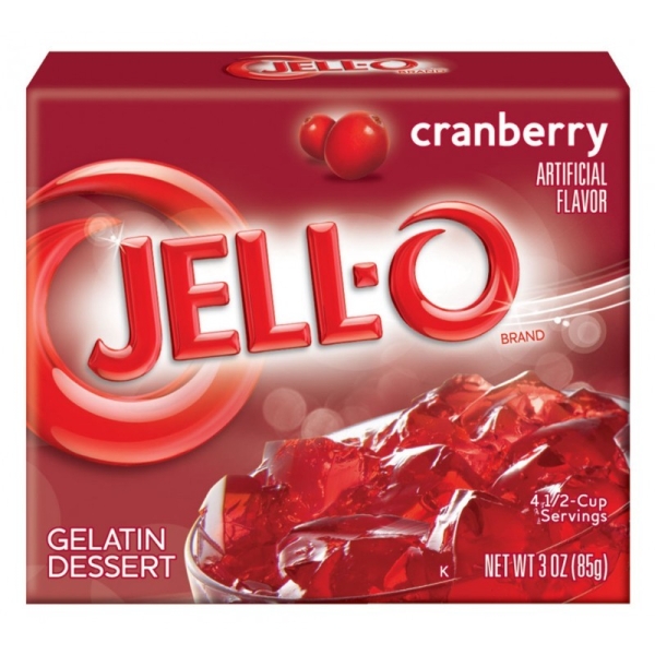 Jell-o Gelatin Cranberry 24x85gr