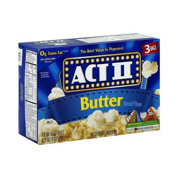ACT II Butter Microwave Popcorn 12x255gr