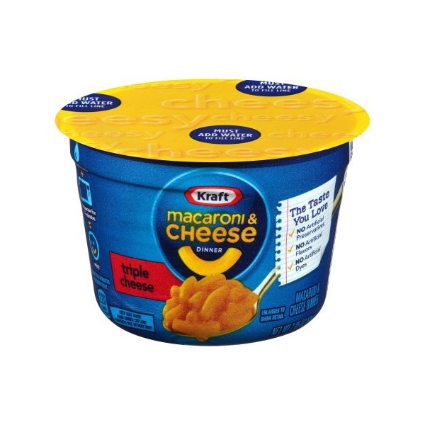 Kraft Macaroni & Cheese Dinner Cups Triple Cheese 10x58gr