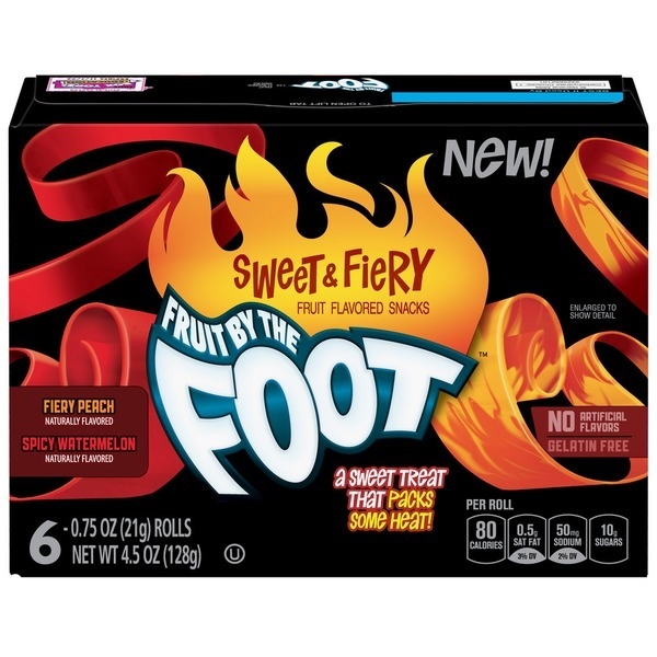 Betty Crocker Fruit by the Foot Sweet and Fiery Fruit Flavored Snacks 12x128gr