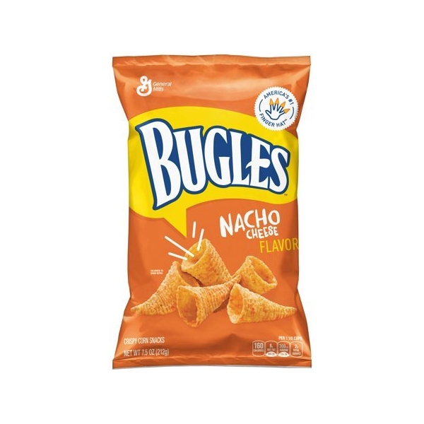 Bugles Nacho Cheese Crispy Corn Snacks 8x212gr