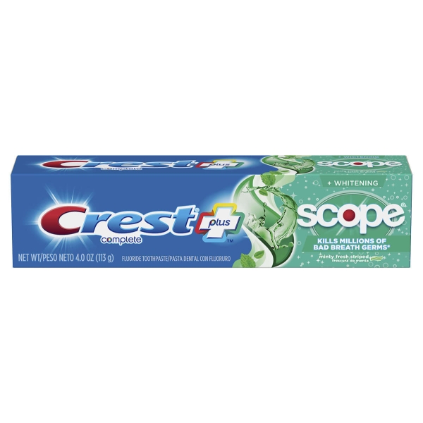 Crest Complete Whitening + Scope Minty Fresh Toothpaste 12x113gr