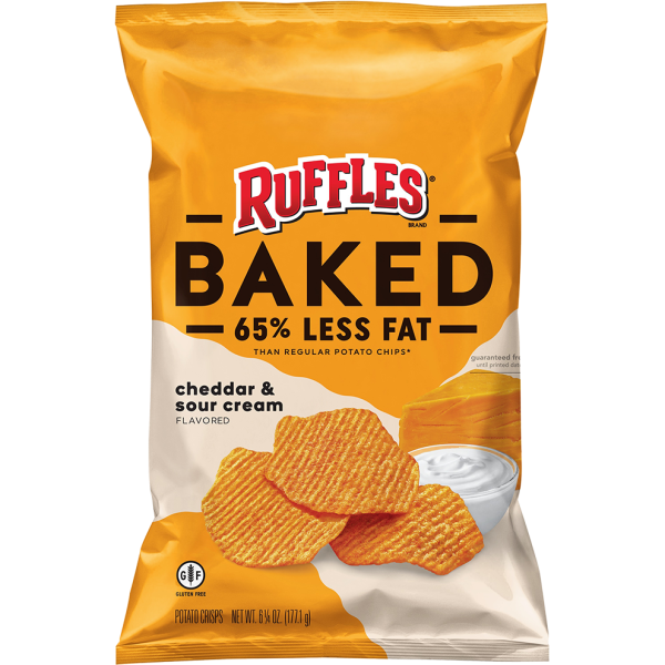 Ruffles Baked Cheddar & Sour Cream Crisps 10x170gr