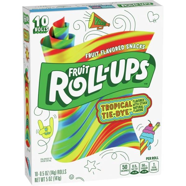Fruit Roll-Ups Tropical Tie-Dye 10x141gr