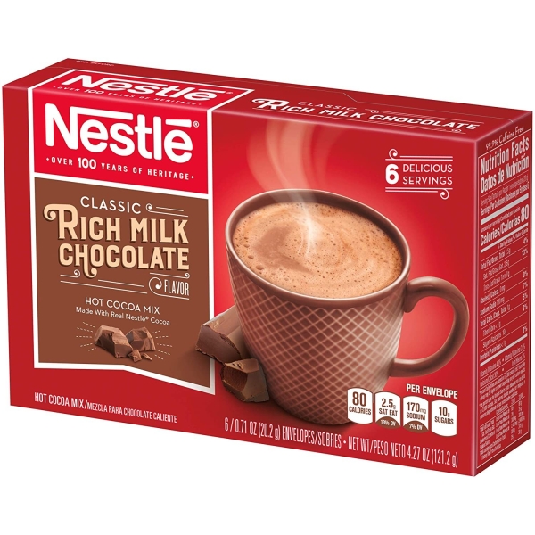 Nestle Hot Cocoa Mix Rich Milk Chocolate 12x121gr