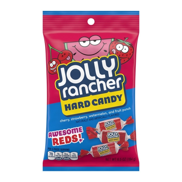 Jolly Rancher Hard Candy Awesome Reds 12x184gr (Peg bag)