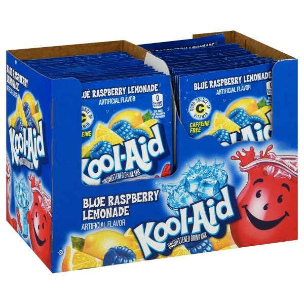 Kool-Aid Unsweetened 2QT Blue Raspberry 48x6gr