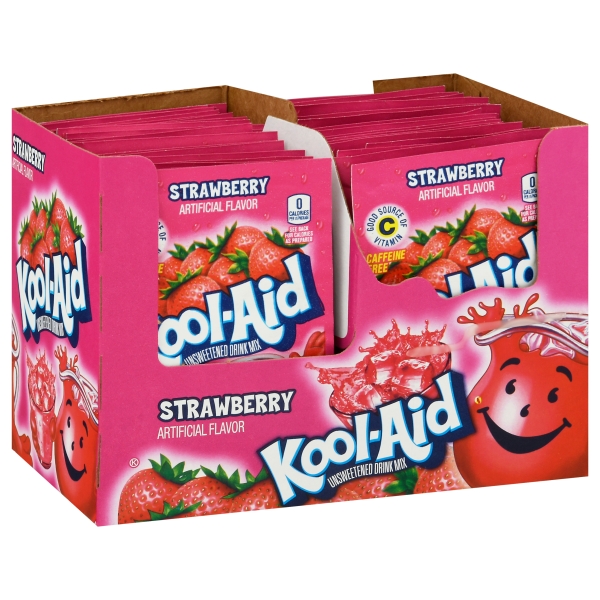 Kool-Aid Unsweetened 2QT Strawberry 48x4gr