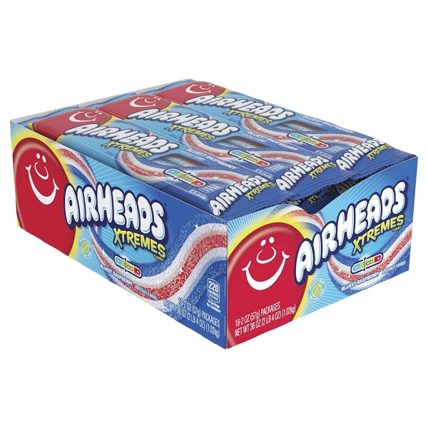 AirHeads Xtreme Belts Bluest Berry  18x57gr
