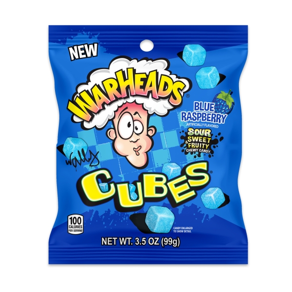 Warheads Blue Raspberry Cubes (peg bag) 12x99gr