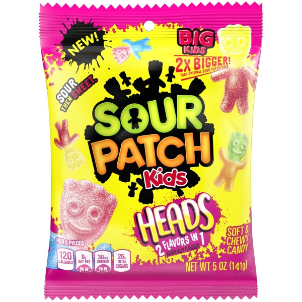 Sour Patch Kids Big Heads (Peg bag) 12x141gr