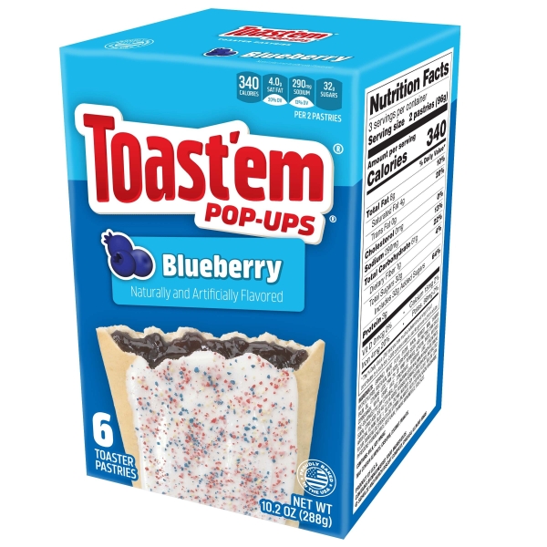Toast'em Pop-Ups Frosted Blueberry 12x288gr