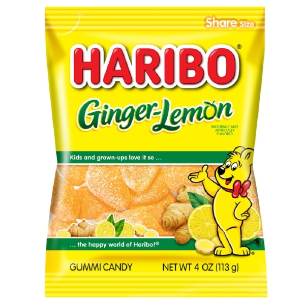 Haribo Ginger Lemon (Peg Bag) 12x113gr