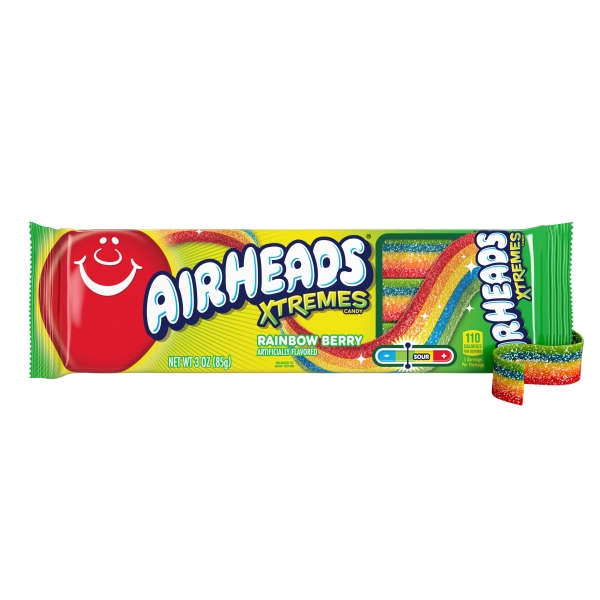 Airheads Xtremes Rainbow Berry Sour Belts 12x85gr