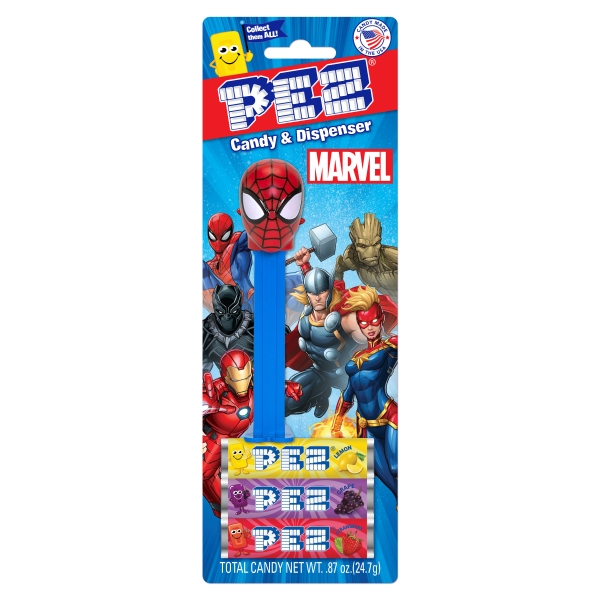 PEZ Blister Pack Marvel Assorted 12x25gr