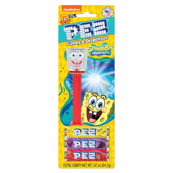 PEZ Blister Pack Spongebob Assorted 12x25gr