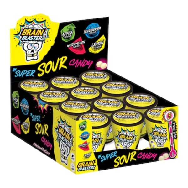 Brain Blasterz Original Sour Candy (tub) 12x48gr