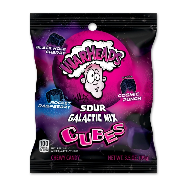 Warheads Galactic Mix Cubes (peg bag) 12x99gr