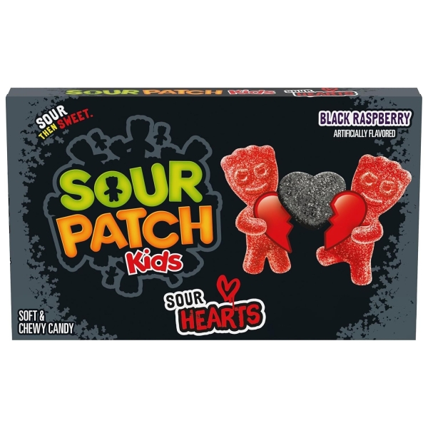 Sour Patch Kids Black Raspberry Sour Hearts 12x87gr Valentine