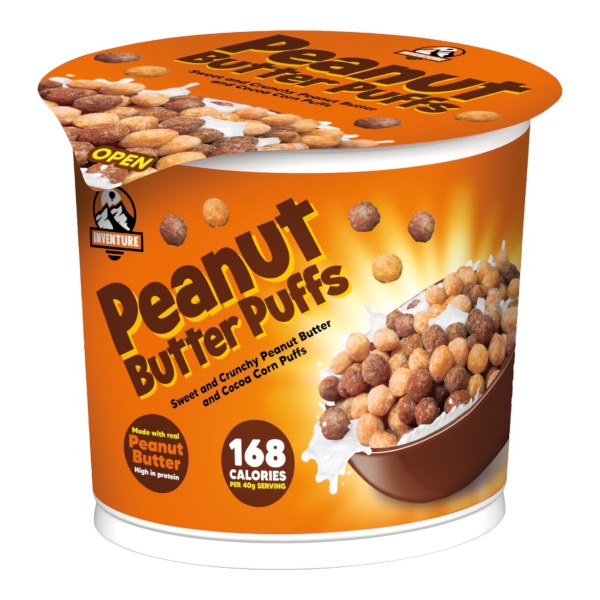 Inventure Cereal Cup Peanut Butter Puffs 8x40gr