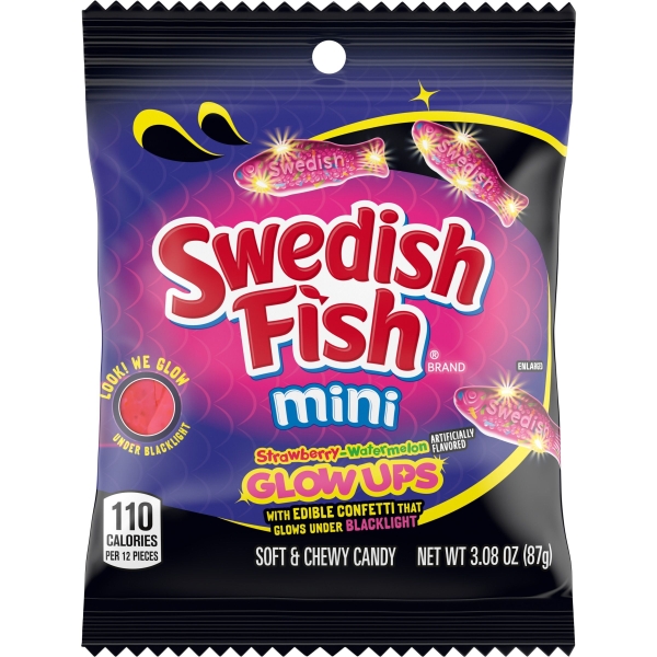 Swedish Fish Mini Glow Ups 12x87gr