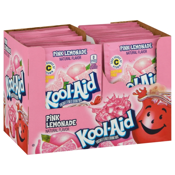 Kool-Aid Unsweetened 2QT Pink Lemonade 48x7gr