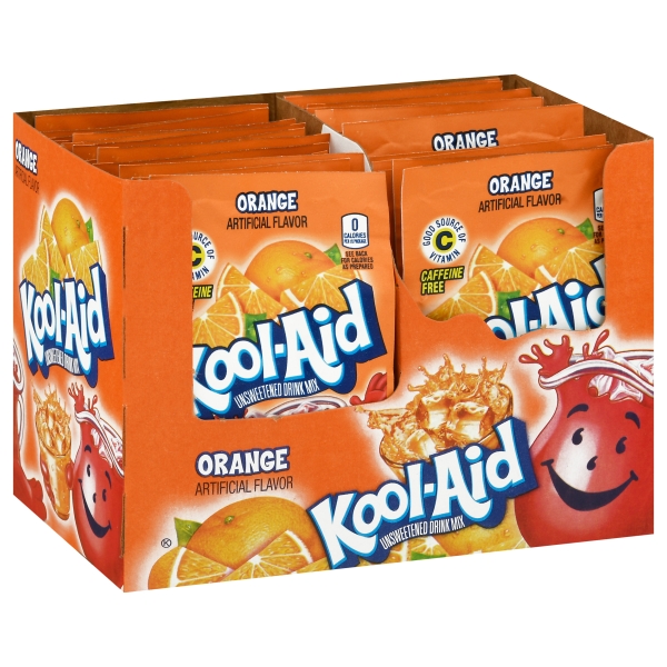 Kool-Aid Unsweetened 2QT Orange 48x4gr