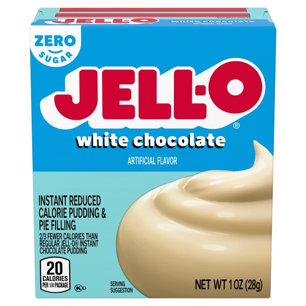 Jell-O Instant Pudding ZERO Sugar White Chocolate 24x28gr