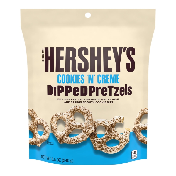 Hershey's Cookies 'n' Creme Dipped Pretzels Peg Bag 6x240gr