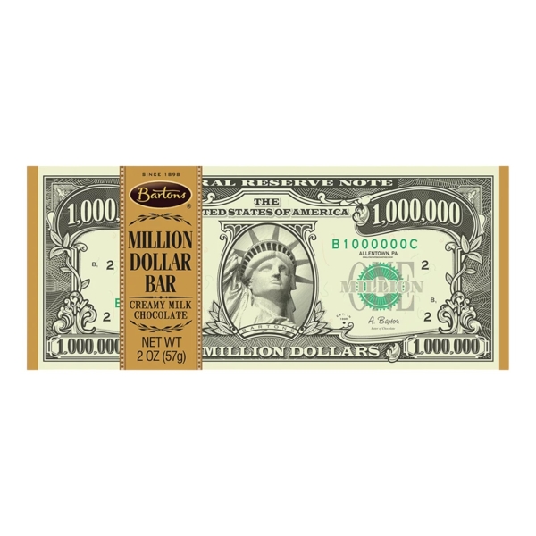 Barton's Million Dollar Milk Chocolate Bar 12x57gr