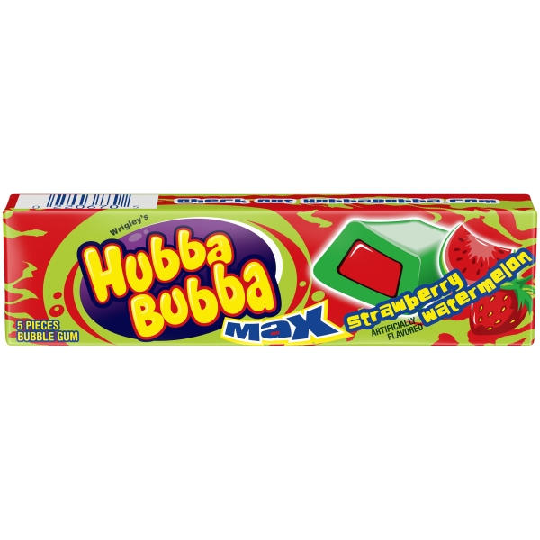 Hubba Bubba Strawberry Watermelon Max Gum 5 pc 18x40gr