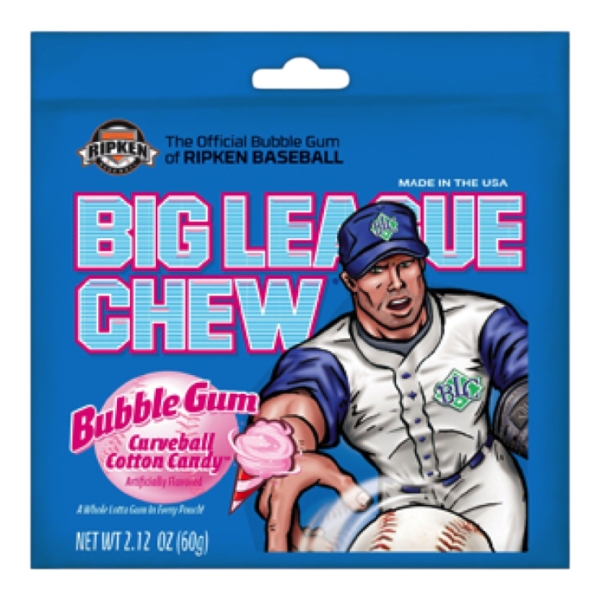 Big League Chew Cotton Candy Bubble Gum 12x60gr