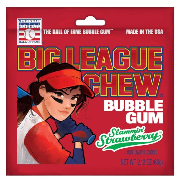 Big League Chew Strawberry Bubble Gum 12x60gr