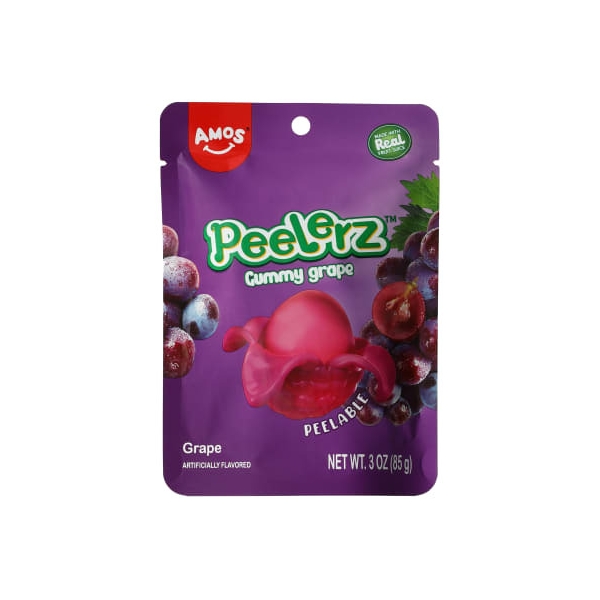 Amos Peelerz Gummy Grape 24x85gr
