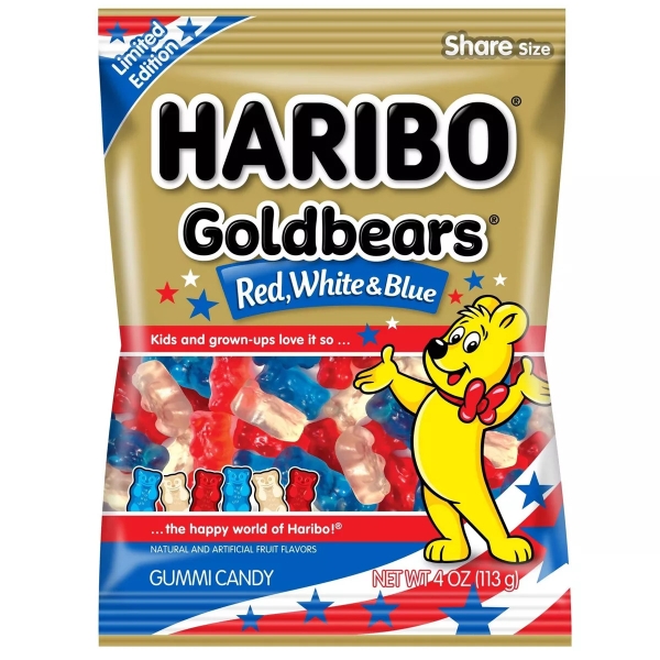 Haribo Goldbears LE Red White Blue (Peg Bag) 12x113gr
