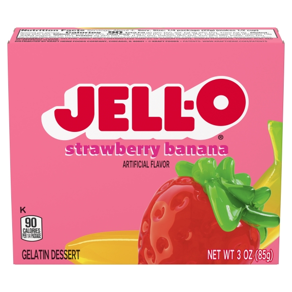Jell-o Gelatin Strawberry Banana 24x85gr