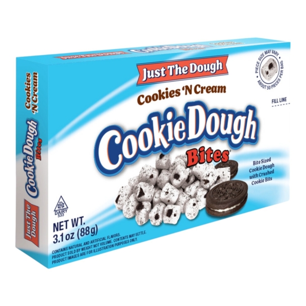 Just the Dough Cookie Dough Bites Cookies N Cream 12x88gr