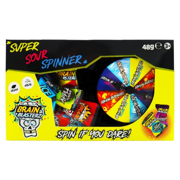 Brain Blasterz Super Sour Spinner Game 14x48gr