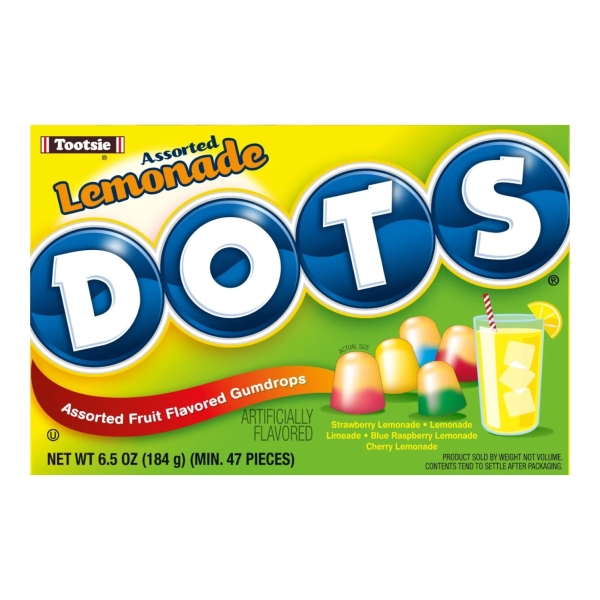 Dots Assorted Lemonade Gumdrops (theaterbox) 12x184gr