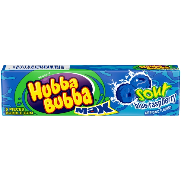 Hubba Bubba Sour Blue Rasberry Max Gum 5 pc 18x40gr