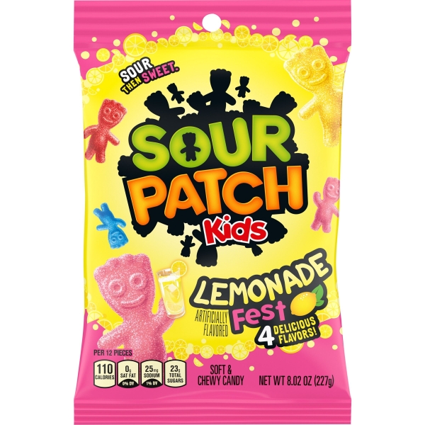 Sour Patch Kids Lemonade Fest (peg bag) 12x227gr
