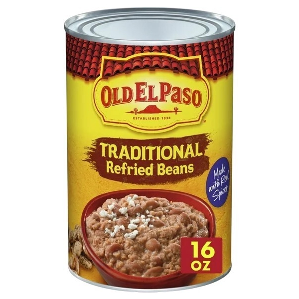 Old El Paso Refried Beans Traditional 24x453gr