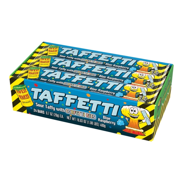 Toxic Waste Taffetti Blue Raspberry 24x20gr
