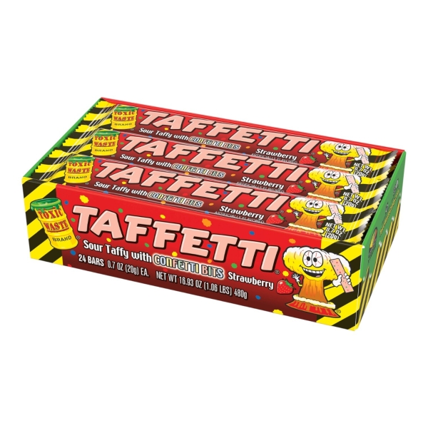 Toxic Waste Taffetti Strawberry 24x20gr