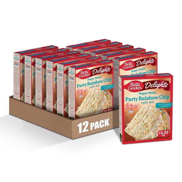 BC Super Moist Party Rainbow Chip Cake Mix 12x375gr